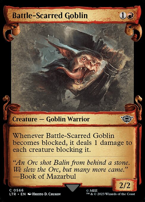 LTR: Battle-Scarred Goblin (Showcase Scrolls) (Foil)
