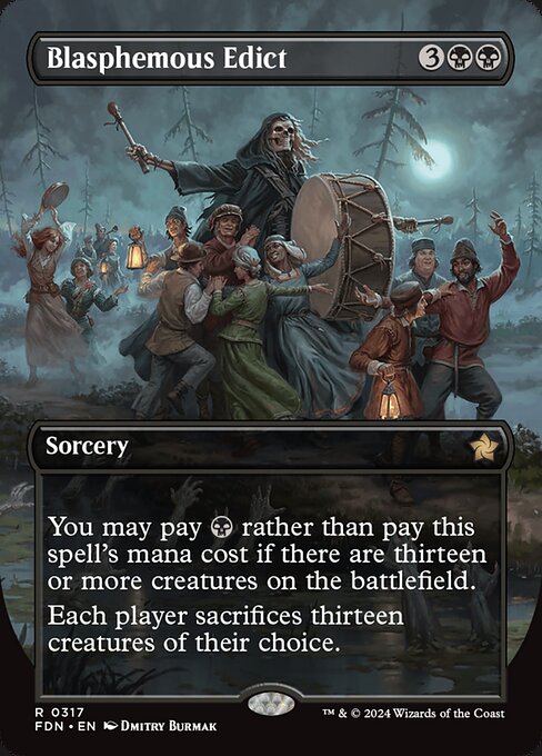 FDN: Blasphemous Edict (Borderless) (Foil)