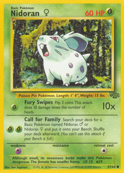 Nidoran F 57/64 Unlimited Jungle