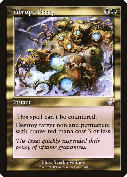 TSR: Abrupt Decay