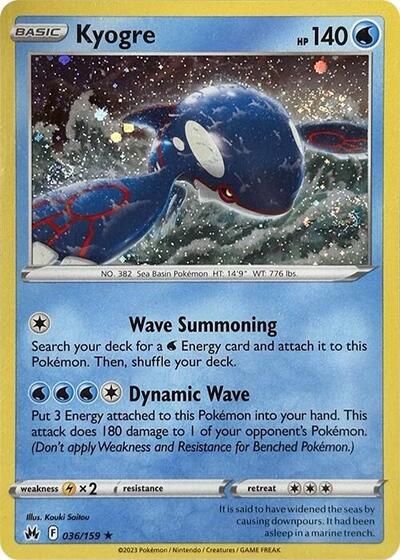 MCAP: Kyogre - 036/159 (Pixel Holo) (Holofoil)