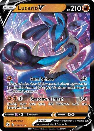 PR: Lucario V - 027/073 (Non-Holo)