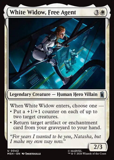 MSH: White Widow, Free Agent