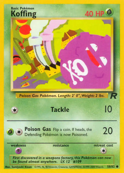 Koffing 58/82 Unlimited Team Rocket