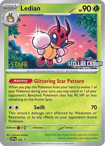 SVP: Ledian - 133 (Prerelease) [Staff] (Reverse Holofoil)