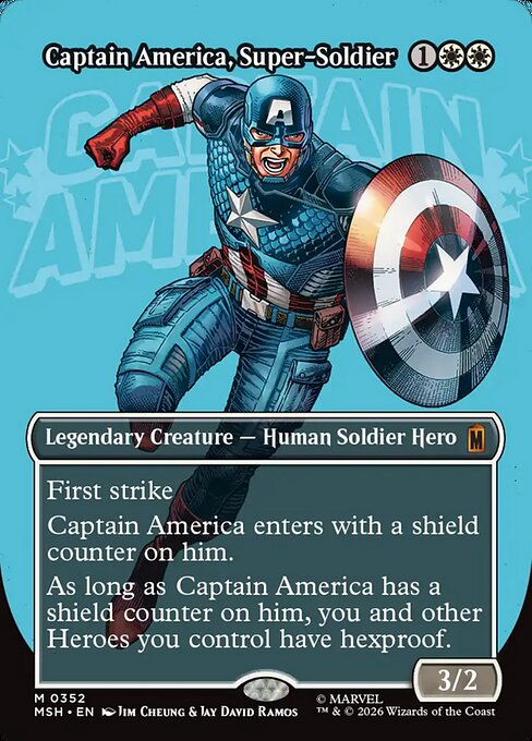 MSH: Captain America, Super-Soldier (Borderless) (0352) (Foil)