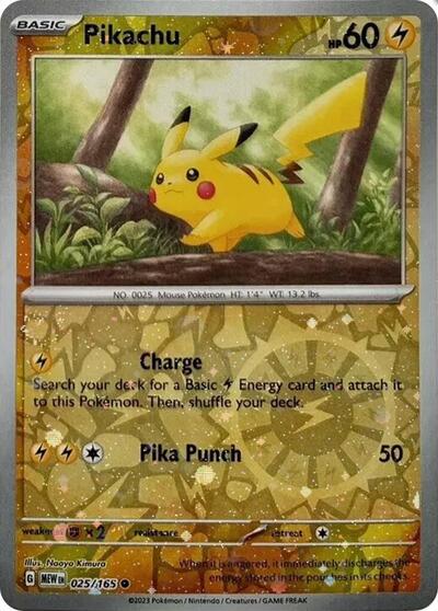 MCAP: Pikachu - 025/165 (Reverse Cosmos Holo) (Costco Exclusive) (Holofoil)