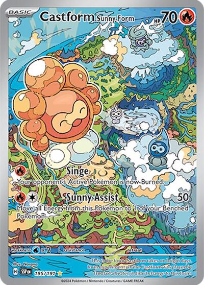 SSP: Castform Sunny Form - 195/191 (Holofoil)