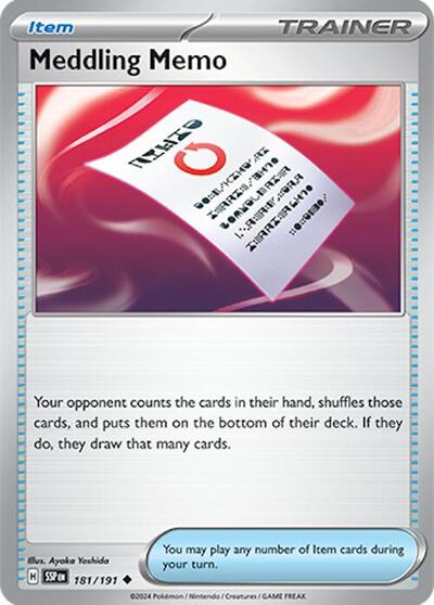SSP: Meddling Memo (Reverse Holofoil)