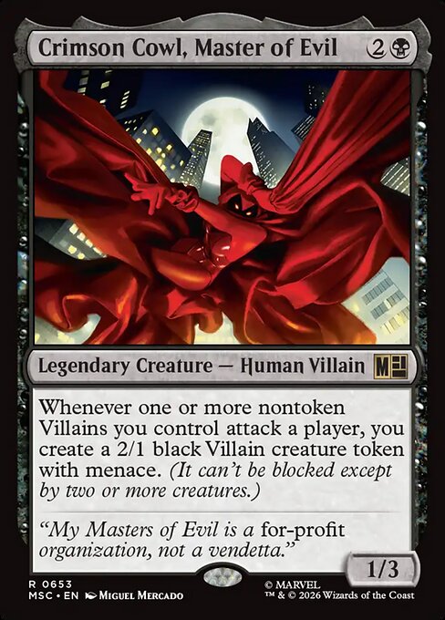 MSC: Crimson Cowl, Master of Evil