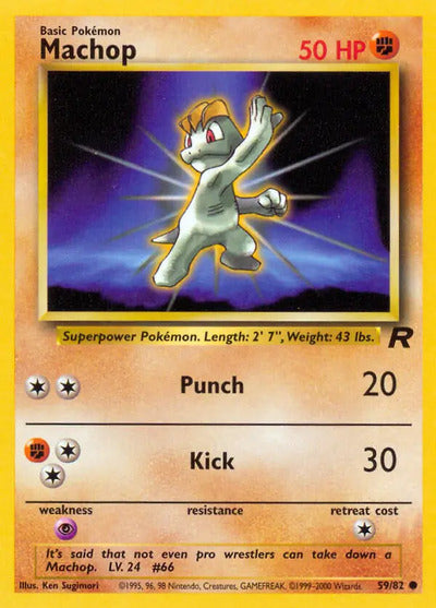 Machop 59/82 Unlimited Team Rocket