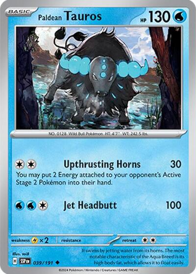 SSP: Paldean Tauros - 039/191 (Reverse Holofoil)