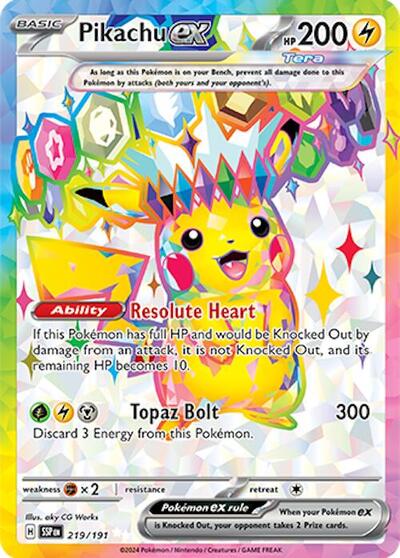 SSP: Pikachu ex - 219/191 (Holofoil)