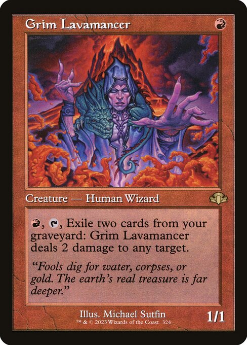 DMR: Grim Lavamancer (Retro Frame) (Foil)