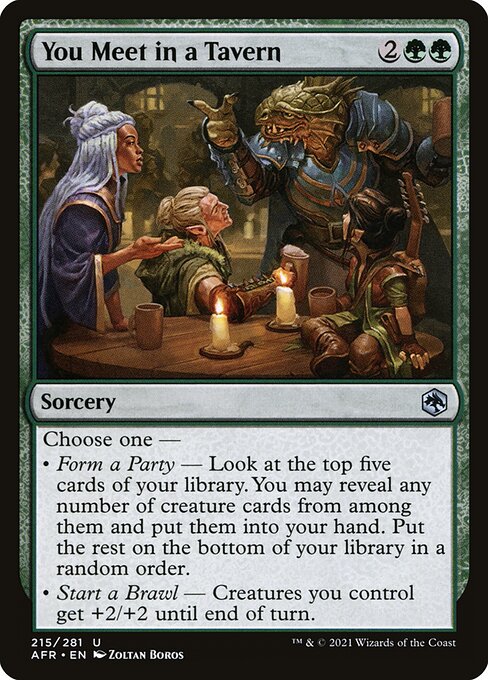 AFR: You Meet in a Tavern