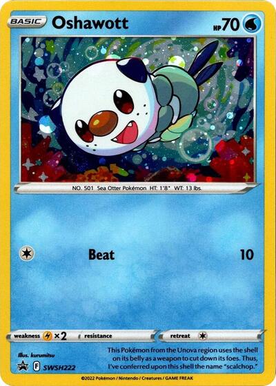 SWSD: Oshawott - SWSH222 (Cosmo Holo) (Holofoil)
