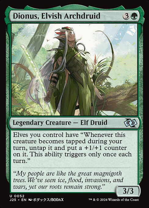 J25: Dionus, Elvish Archdruid (Anime) (Foil)