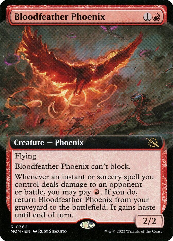 Bloodfeather Phoenix (Extended Art) [Foil] :: MOM