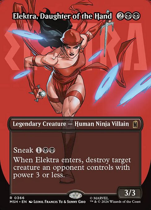 MSH: Elektra, Daughter of the Hand (Borderless) (366) (Foil)