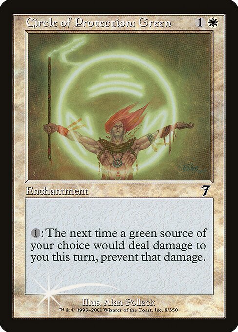 7ED: Circle of Protection: Green (Foil)