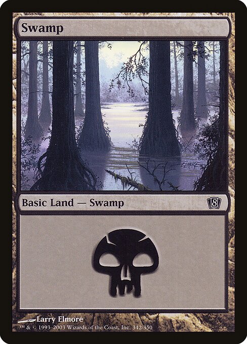 8ED: Swamp (342) (Foil)