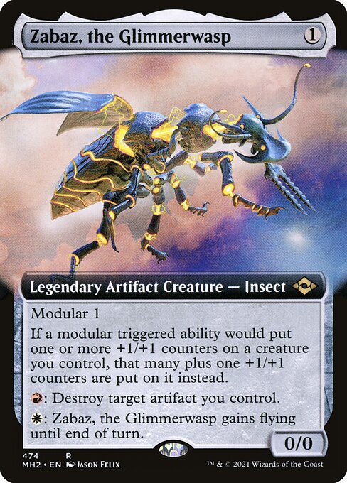 MH2: Zabaz, the Glimmerwasp (Extended Art) (Foil)