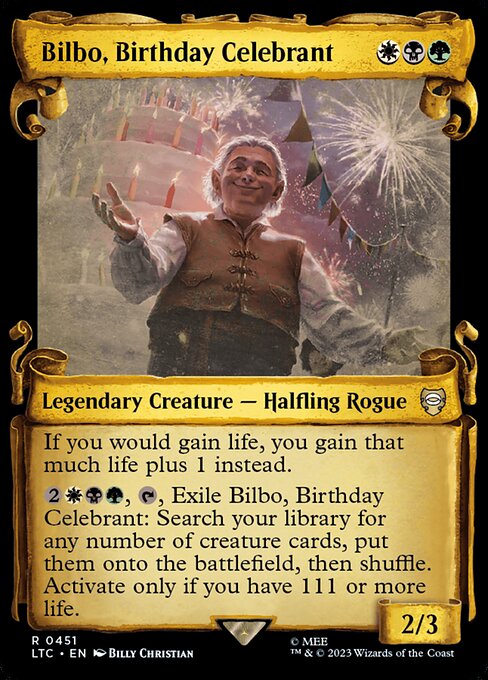 LTC: Bilbo, Birthday Celebrant (Showcase Scrolls)