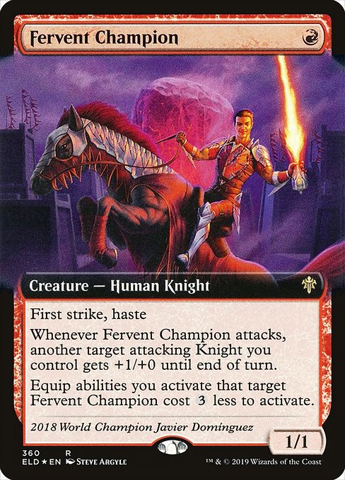 ELD: Fervent Champion (Extended Art) (Foil)