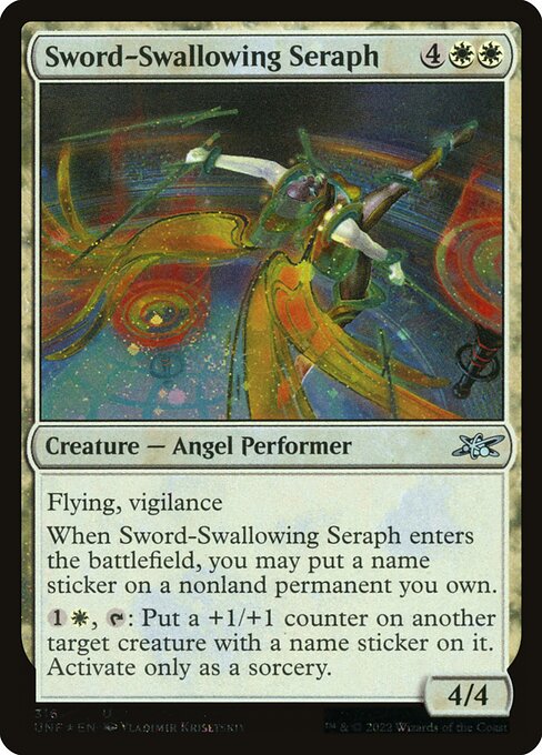 UNF: Sword-Swallowing Seraph (Galaxy Foil)