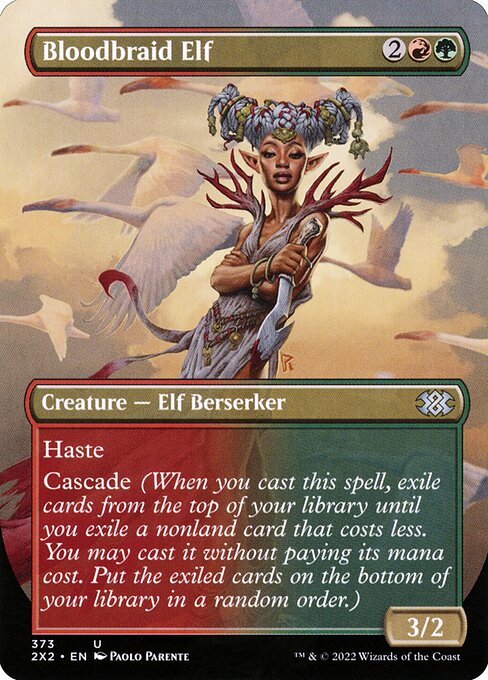 2X2: Bloodbraid Elf (Borderless) (Foil)