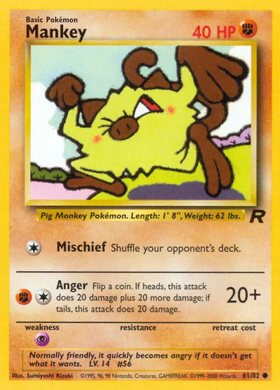 Mankey 61/82 Unlimited Team Rocket