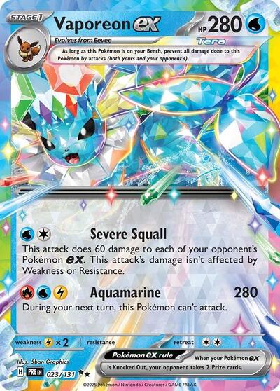 PRE: Vaporeon ex - 023/131 (Holofoil)