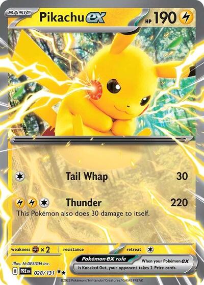 PRE: Pikachu ex - 028/131 (Holofoil)