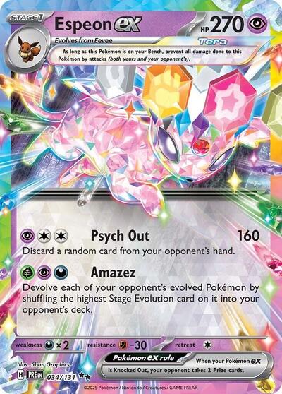 PRE: Espeon ex - 034/131 (Holofoil)