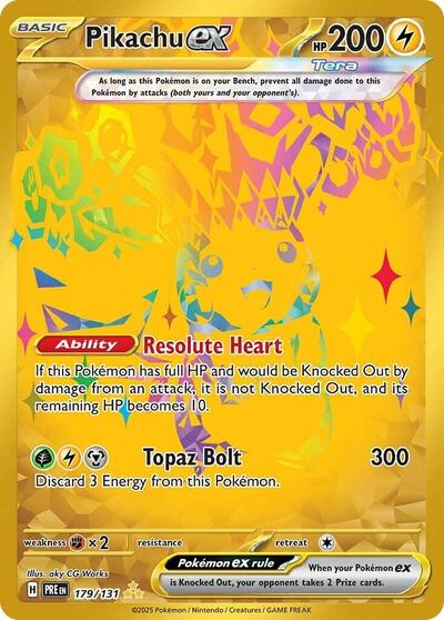 PRE: Pikachu ex - 179/131 (Holofoil)