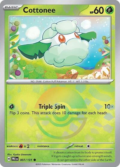 PRE: Cottonee (Poke Ball Pattern) (Holofoil)