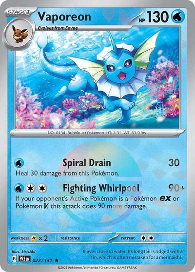 PRE: Vaporeon (Poke Ball Pattern) (Holofoil)