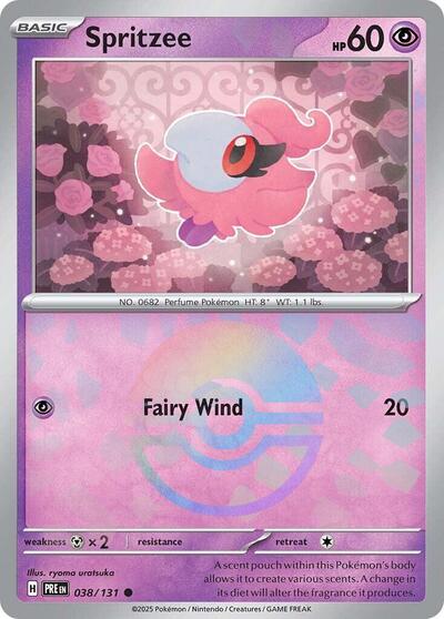 PRE: Spritzee (Poke Ball Pattern) (Holofoil)