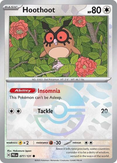 PRE: Hoothoot (Poke Ball Pattern) (Holofoil)