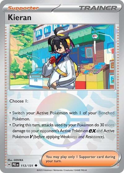PRE: Kieran - 113/131 (Poke Ball Pattern) (Holofoil)