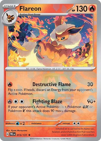 PRE: Flareon (Master Ball Pattern) (Holofoil)