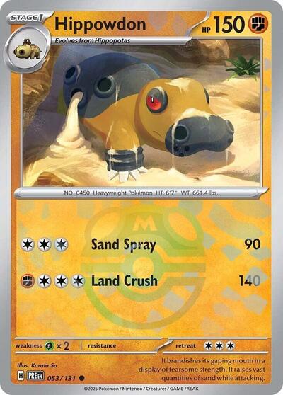 PRE: Hippowdon (Master Ball Pattern) (Holofoil)