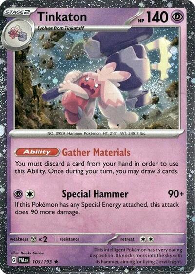 BLE: Tinkaton - 105/193 (Cosmos Holo) (Holofoil)