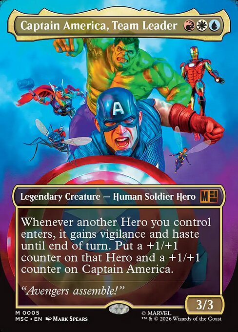 MSC: Captain America, Team Leader (Borderless) (Foil)
