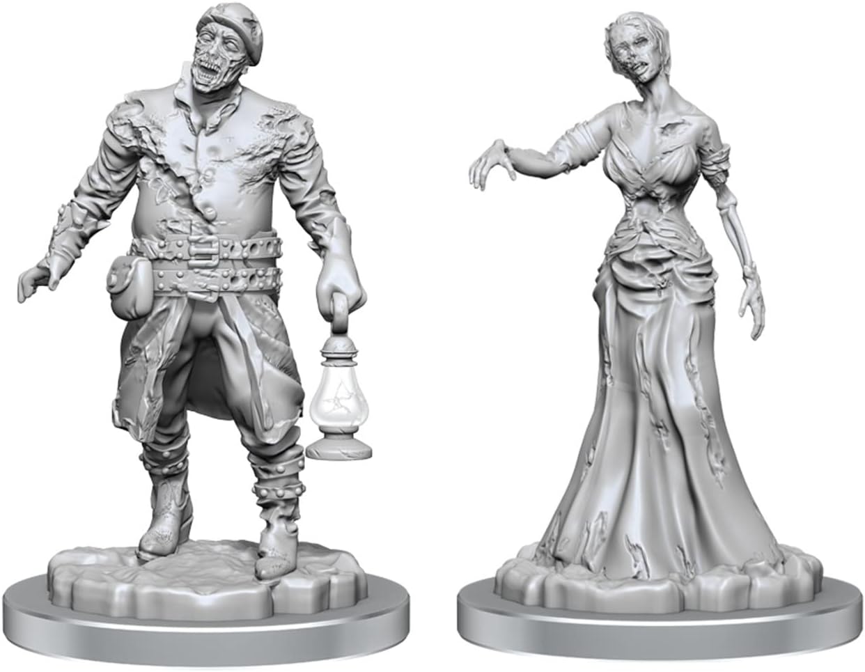 Wizkids Deep Cuts Unpainted Miniatures: Zombies