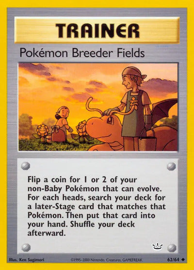 Pokemon Breeder Fields 62/64 Unlimited Neo Revelation