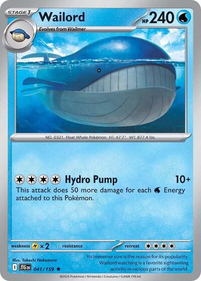 JTG: Wailord - 041/159 (Reverse Holofoil)
