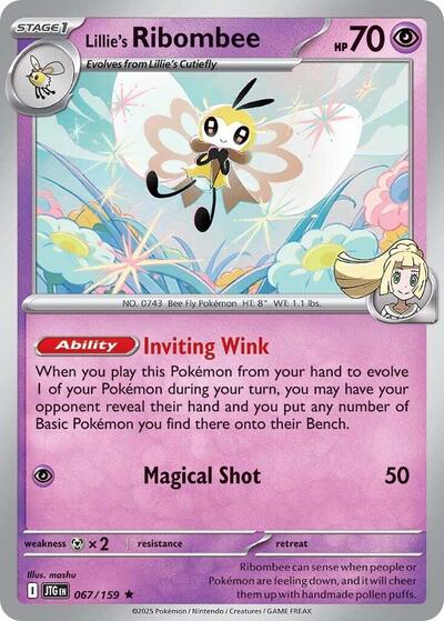 JTG: Lillie's Ribombee - 067/159 (Reverse Holofoil)