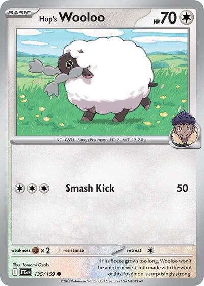JTG: Hop's Wooloo - 135/159 (Reverse Holofoil)