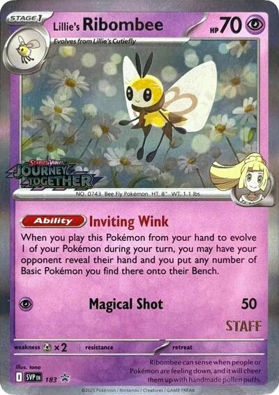 SVP: Lillie's Ribombee - 183 (Prerelease) [Staff] (Holofoil)